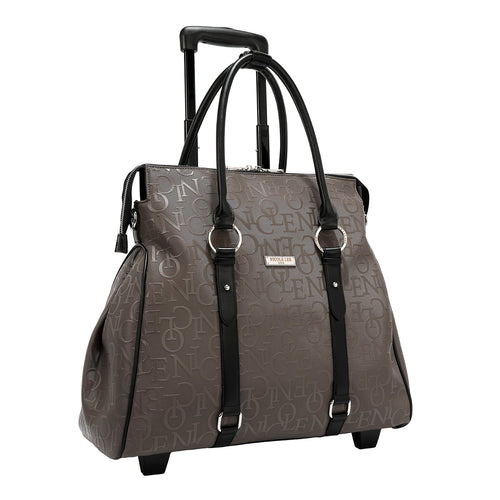 BOLSO CON RUEDAS MONOGRAMA (GRIS OSCURO)